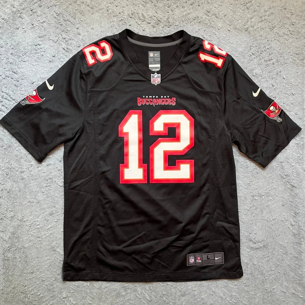 Nike Tom Brady Tampa Bay Buccaneers NFL Jersey Black Mens Large Sportswear